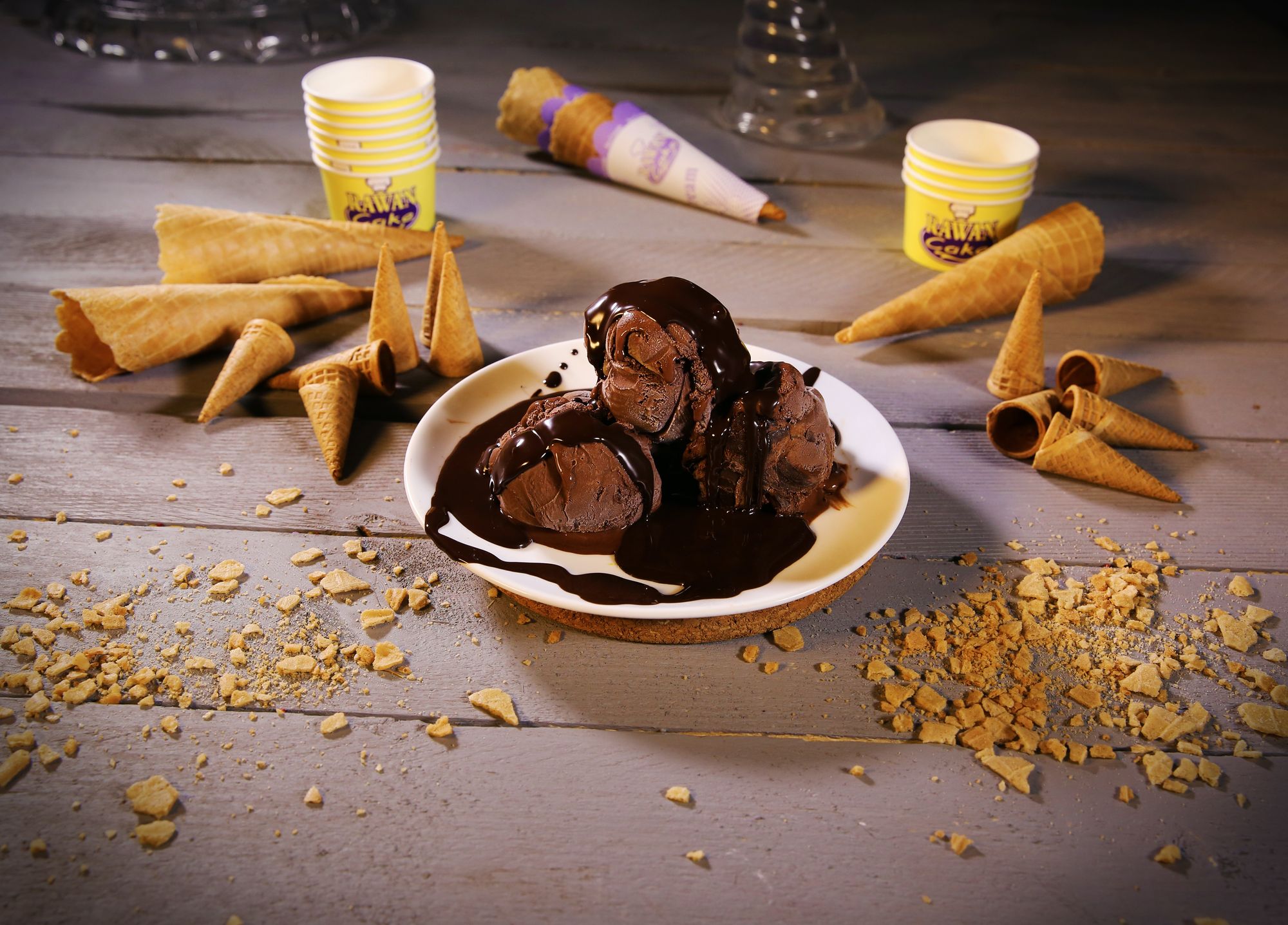 Crushed up ice cream cones Crushed up ice cream cones